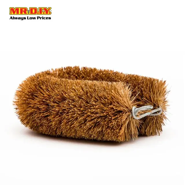 Cleaning Brush Coconut Fiber Abalone Brown (10.5 x 8cm)