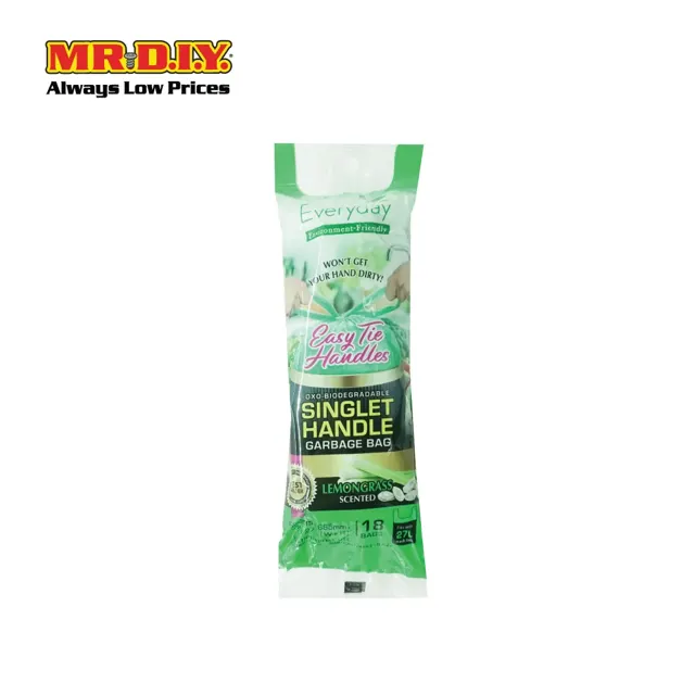 Everyday Oxo-Biodegradable Single Handle Garbage Bag Lemongrass (18bags)