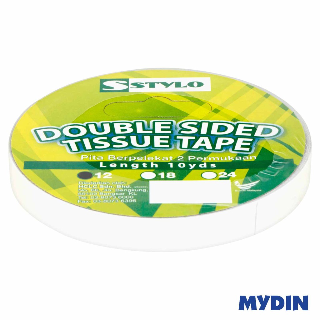 Stylo D/s Tape 12mm 10 Yd Tissue