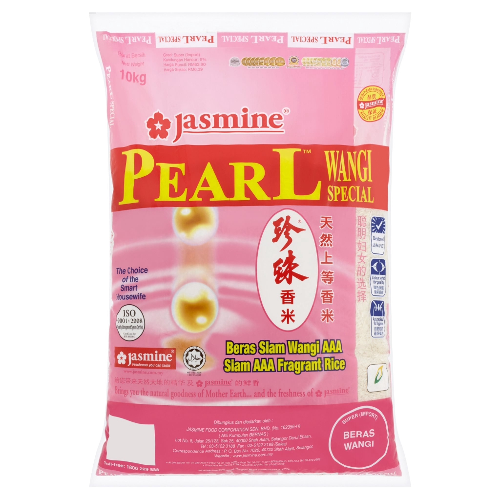 Jasmine Pearl Fragrant Rice 10kg