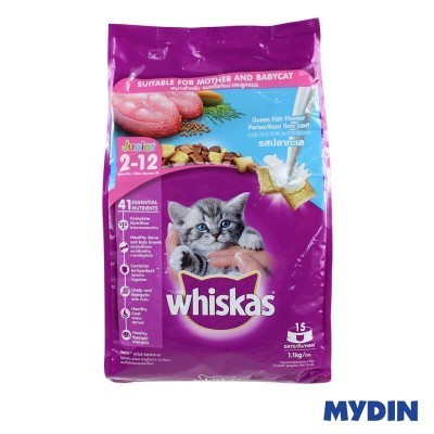 Whiskas Junior Dry Food 1.1 KG & Wet Food Kitten 80g Saving Package