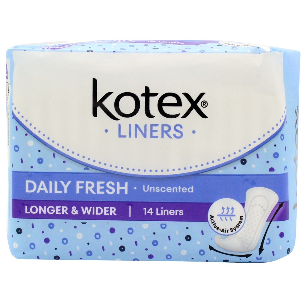 Kotex Frsh Lin L&w 17.5cm 14S Unstd