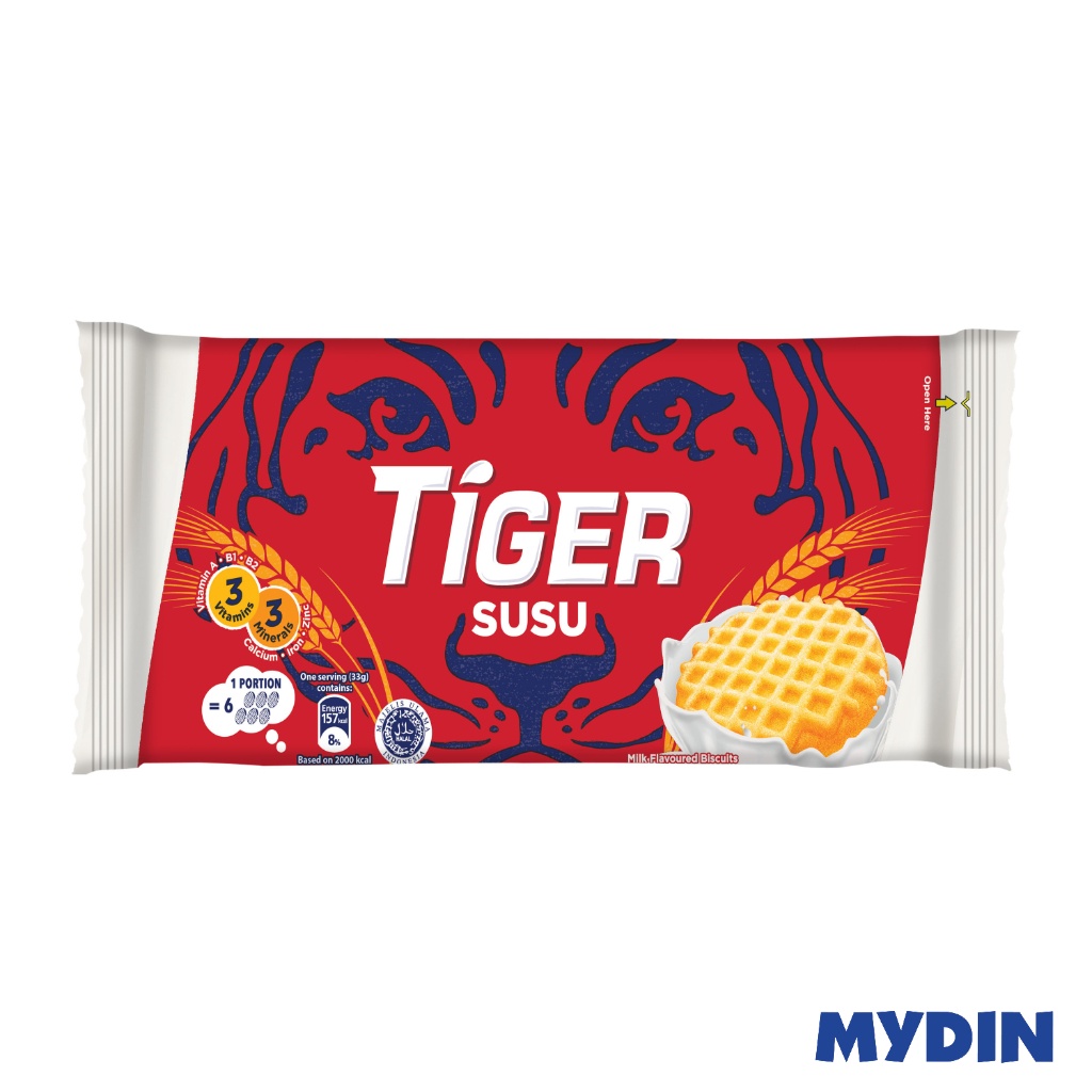 Tiger Biscuit Mid Pack 175g Susu