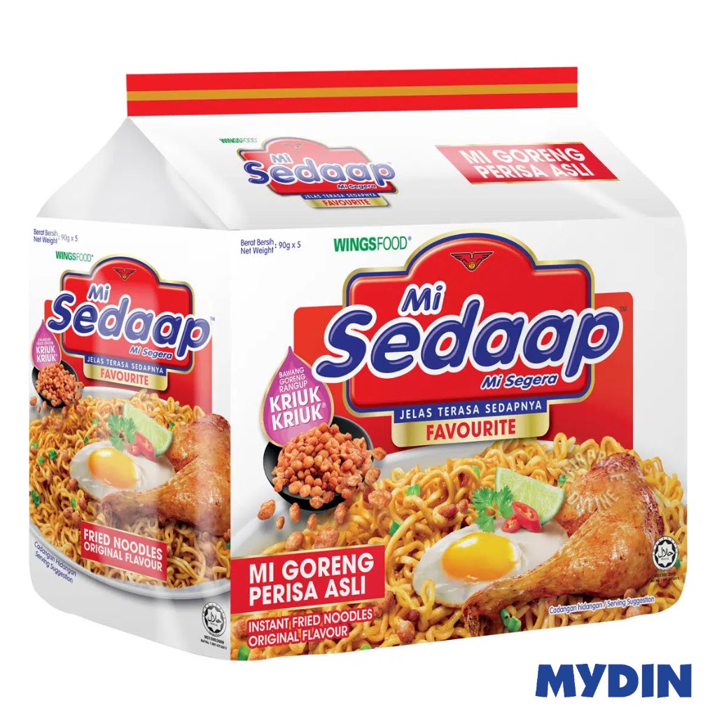 Mi Sedaap Fried Instant Ndls 5×90g Original
