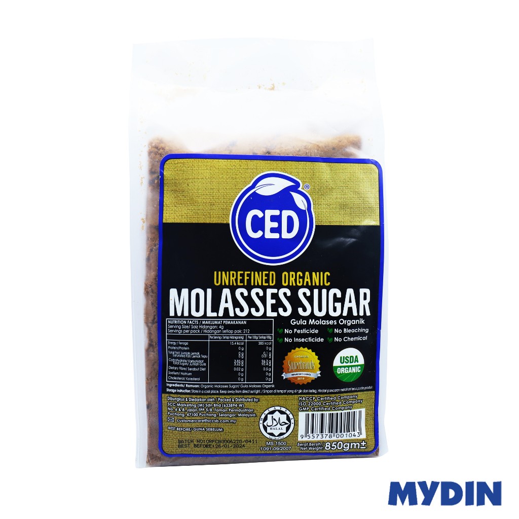 Ced Orgn Molasses Sugar 850g