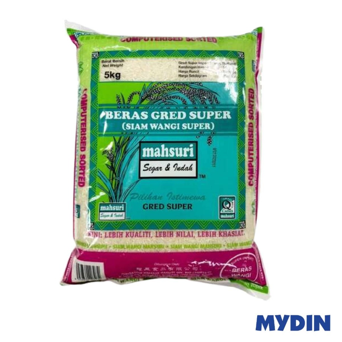 Pm Mahsuri Siam Fragrant Rice 10kg