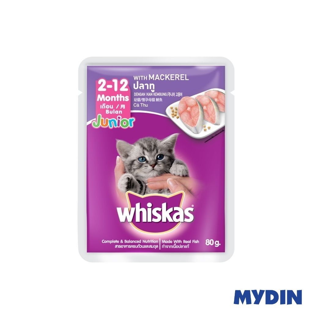 Whiskas Cat Fd 80g Junior Mackrl