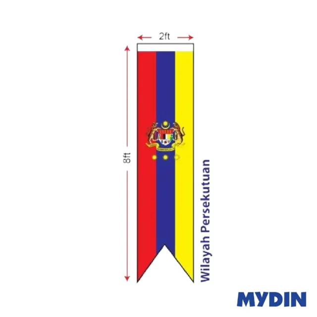 Flag Fish Wilayah 2inx8in