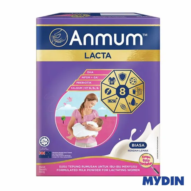 Anmum Lacta Mlk Pwd 650g Plain