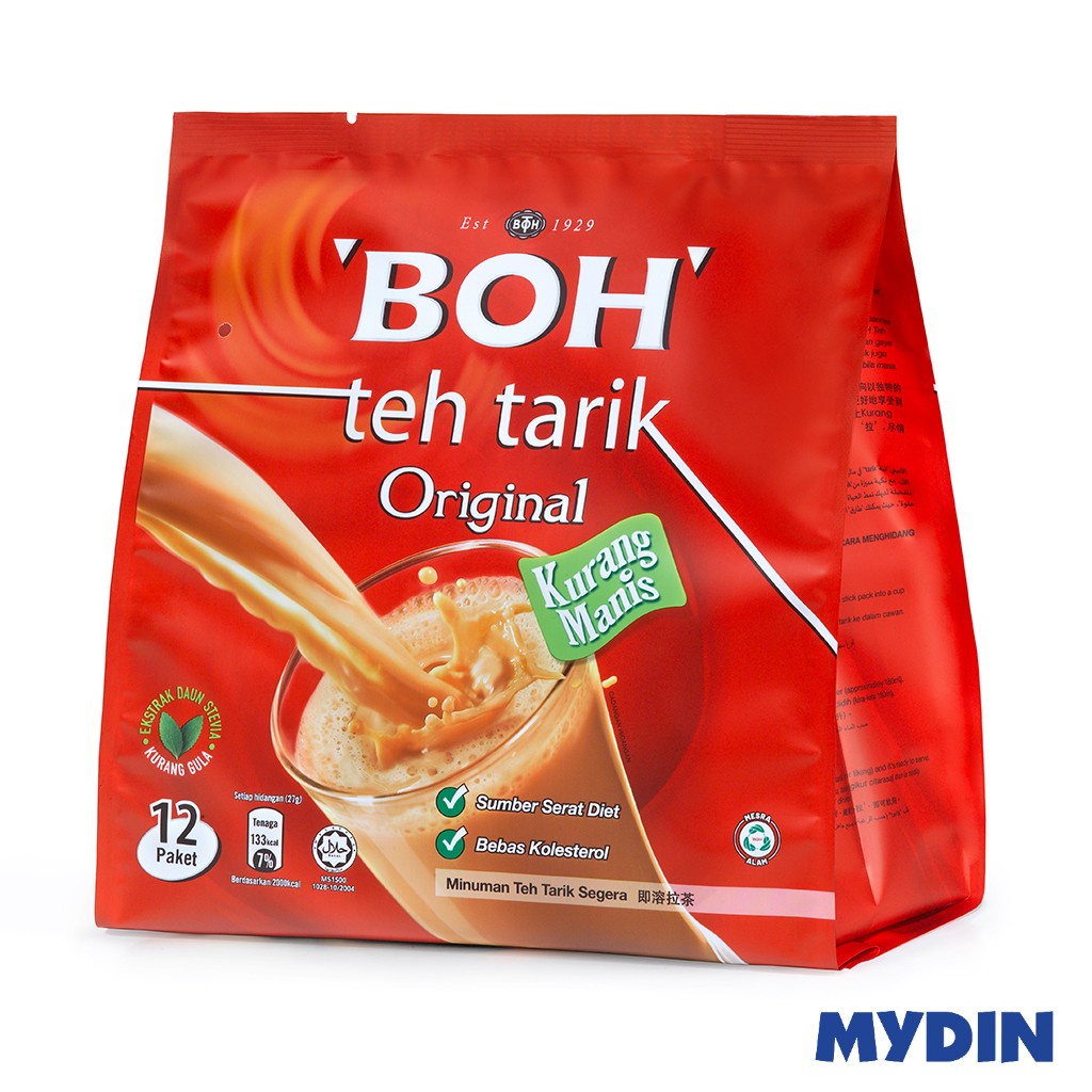 Boh Tea Tarik Kurang Manis 12×27g
