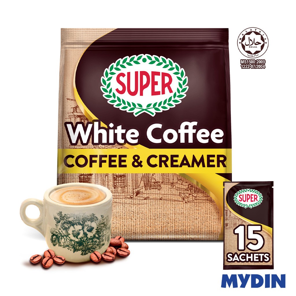 Super Charcoal Roasted Coffee & Creamer Instant 2 in 1 White Coffee 16g x 15