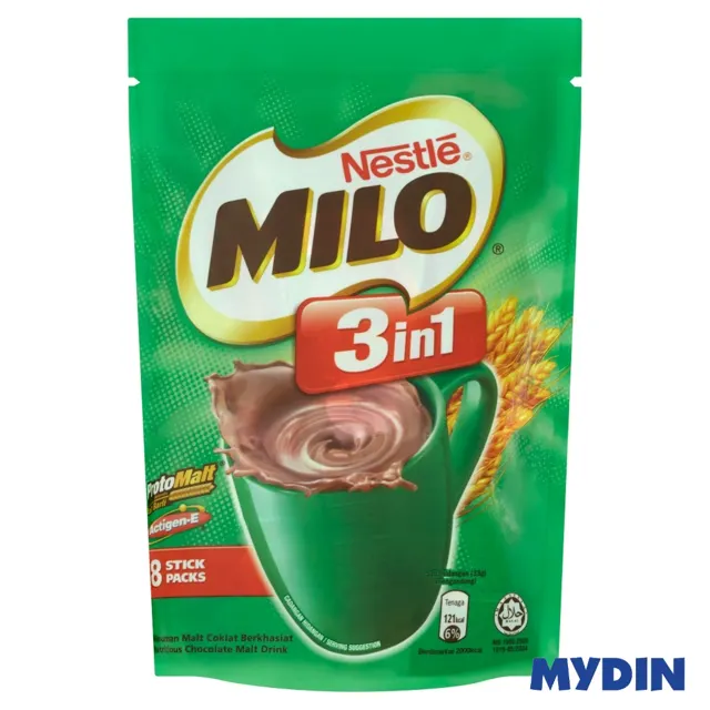 Milo Activ Choc Milk Drink 3in1 8×33g
