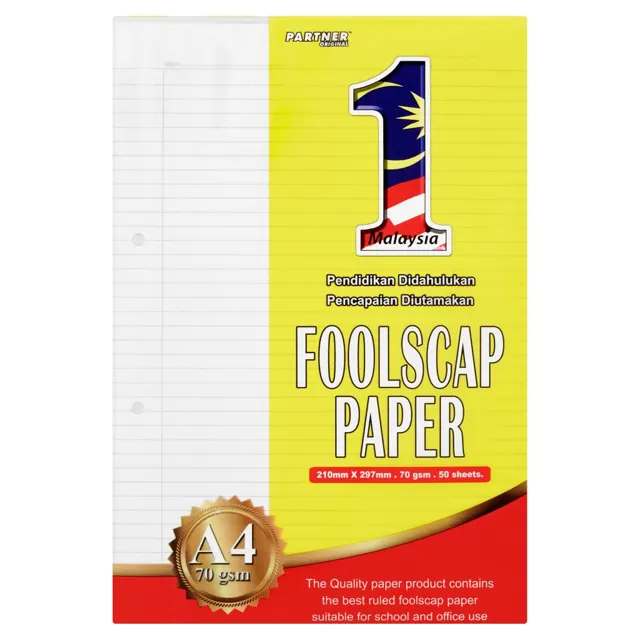 Partner F/scap Paper A4 70g 50S P-50s