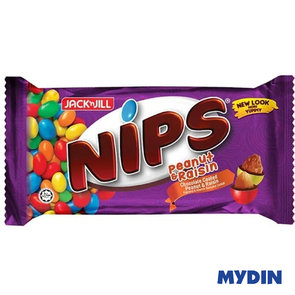 Nips Choc Coated 70g Peanut & Raisin