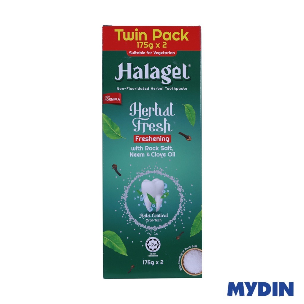 Halagel T/paste 2×175g Herbal Fresh