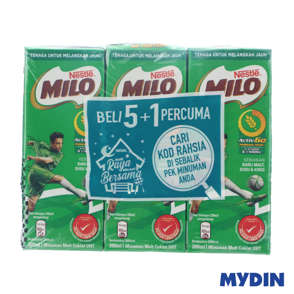 Milo Activ Choc Milk Drink 5S FOC 1S 200ml