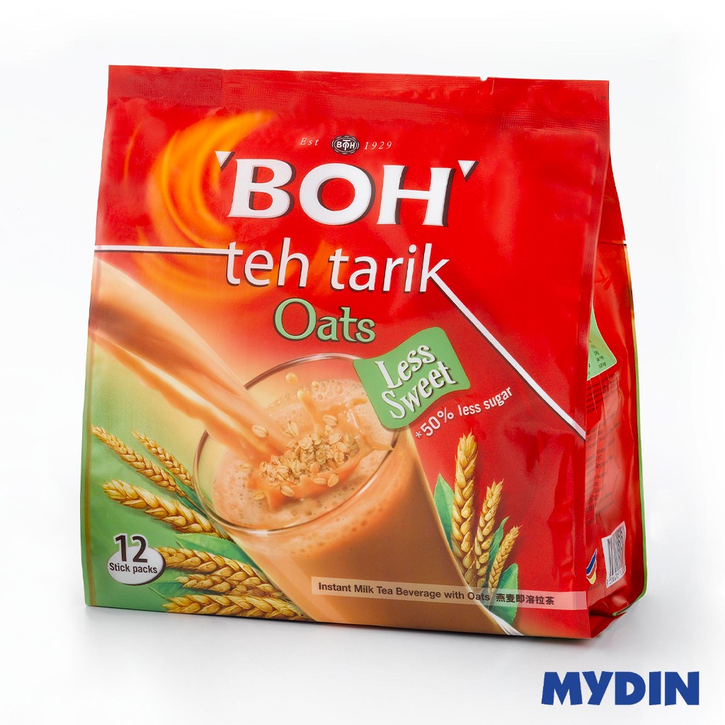 Boh Tea Tarik Kurang Manis 12×26g Oat