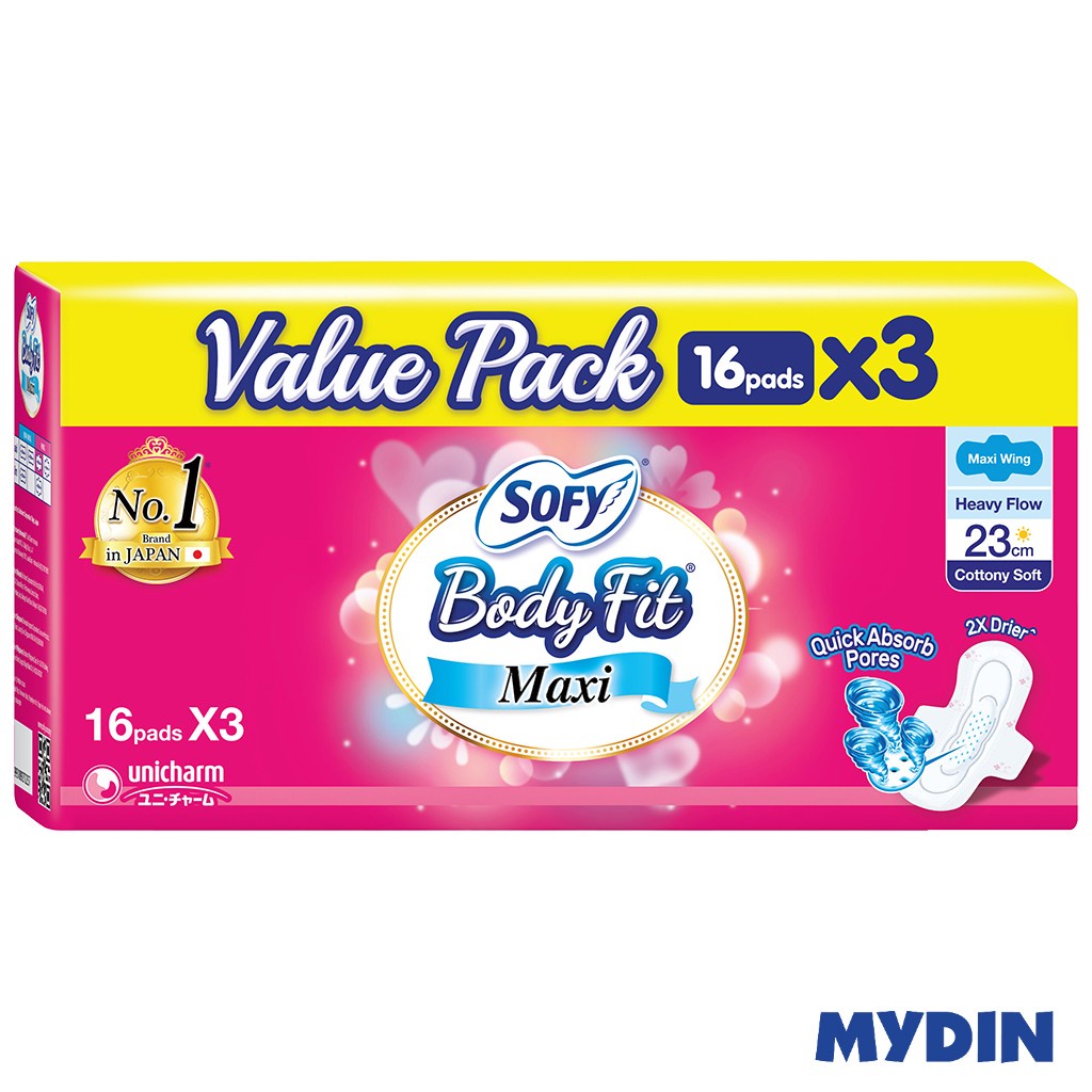 Sofy Body Fit Pad Mx Wg 23cm 16×3