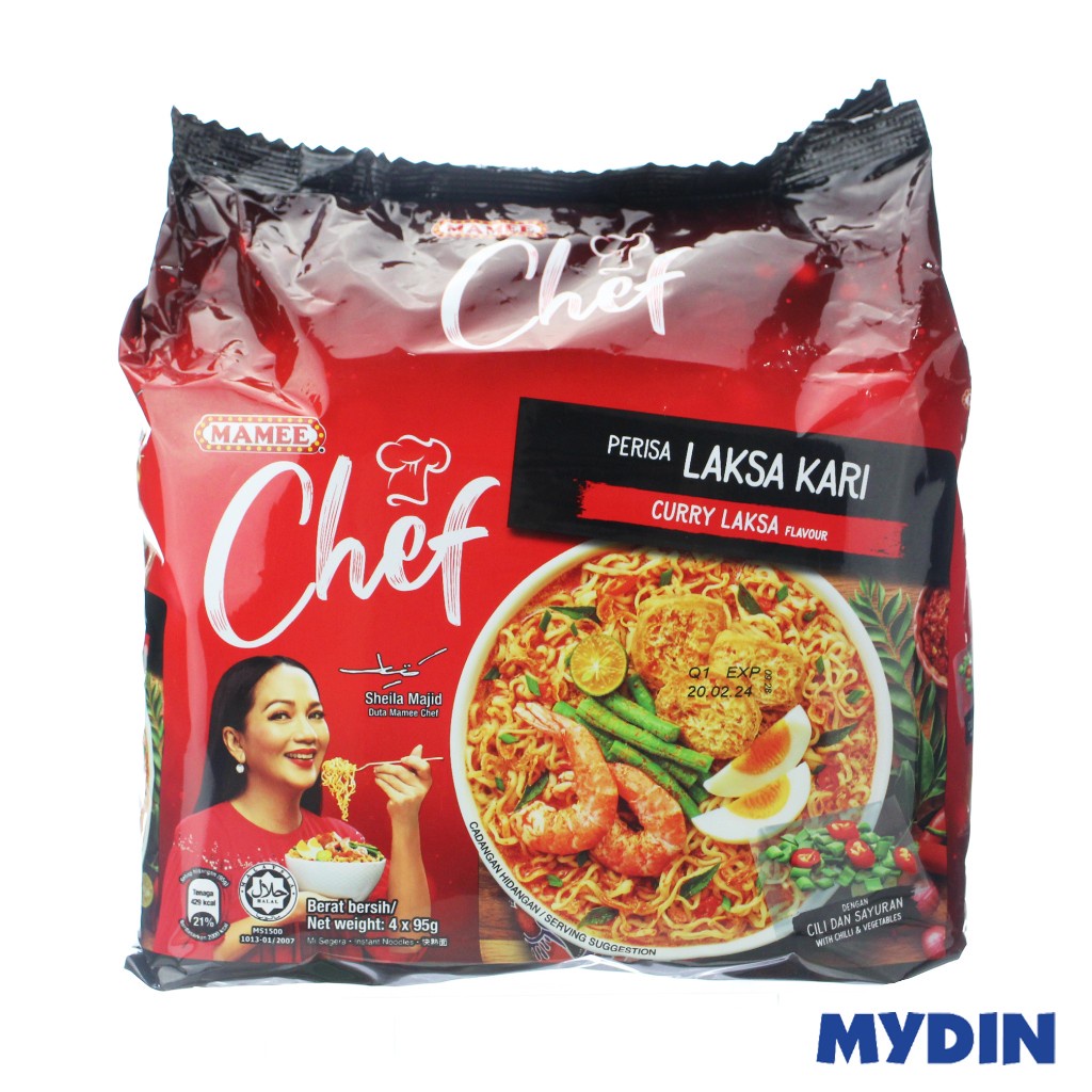 Mamee Chef Instant Ndls 4×80g Curry Laksa