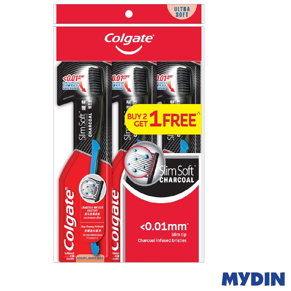 Colgate T/brush Slim Soft 3S Chrcl