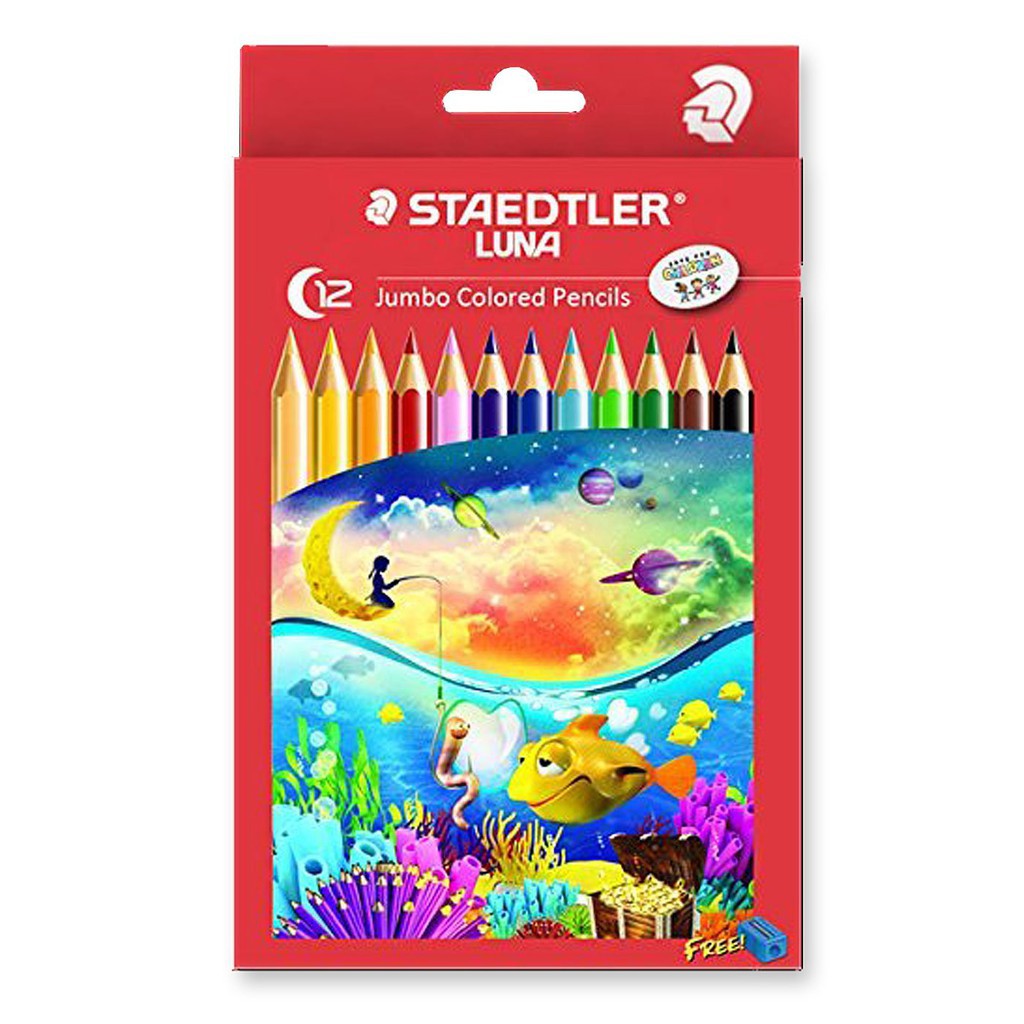 Stae Luna Col Pencils 139c12 Jumbo 12L
