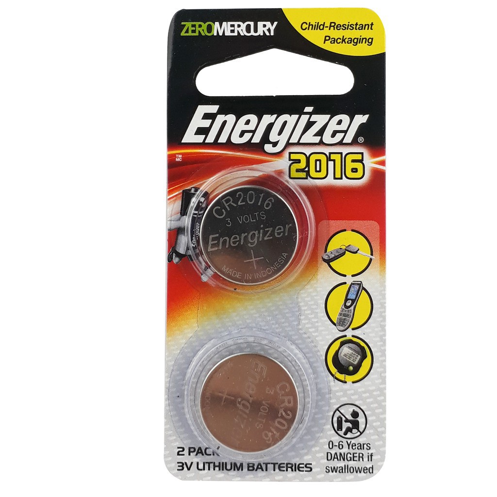 Energizer Bat 2S Lith Coin Ecr2016bs2g