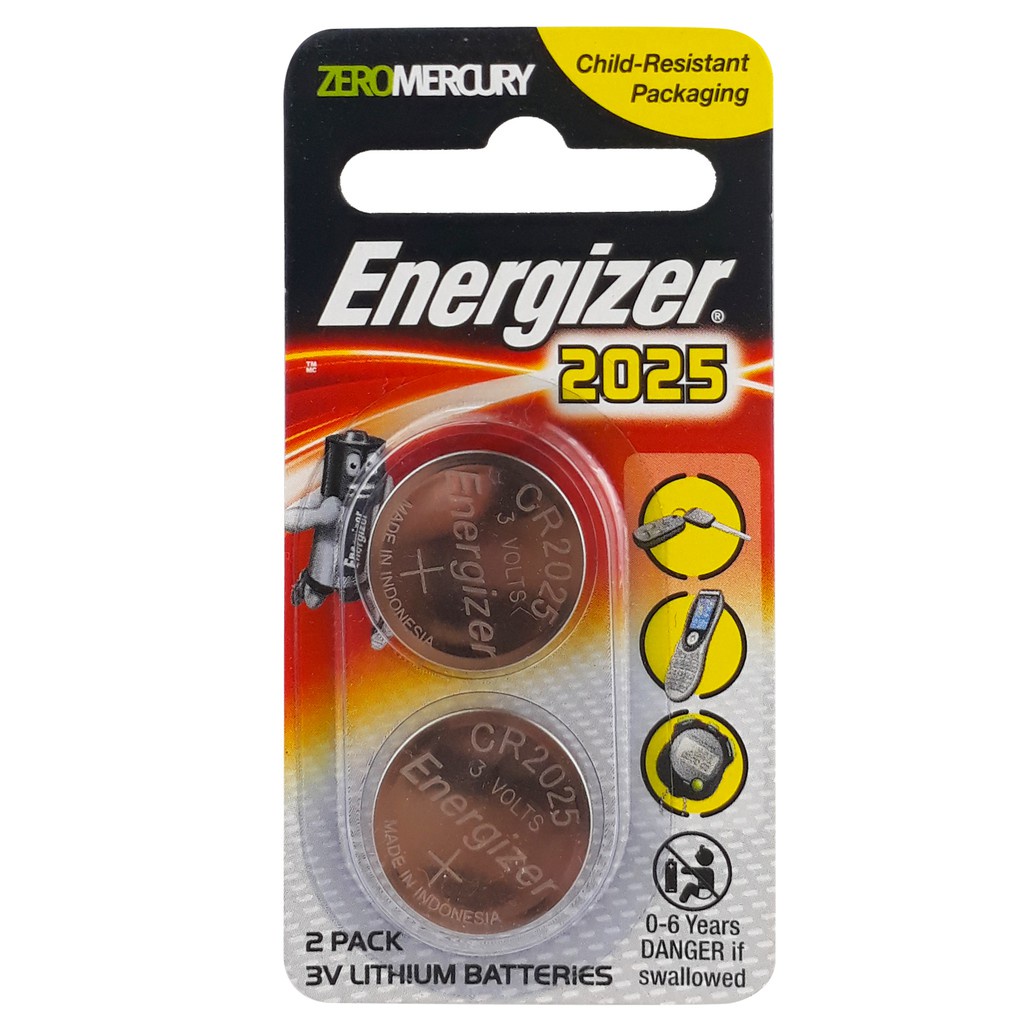 Energizer Bat 2S Lith Coin Ecr2025bs2g