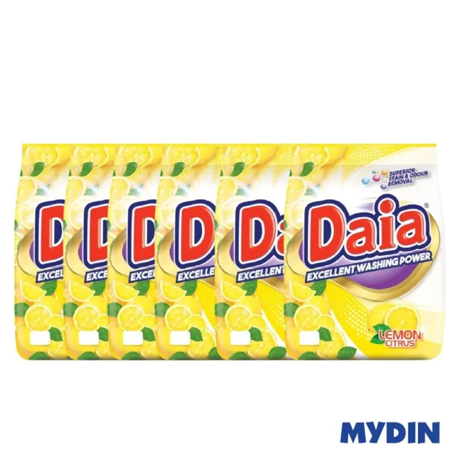 Daia Deterg Pwd 6 pkt, 100g, Lmn