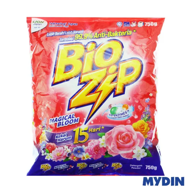 Bio Zip Deterg Pwd, 750g, Mg/blm