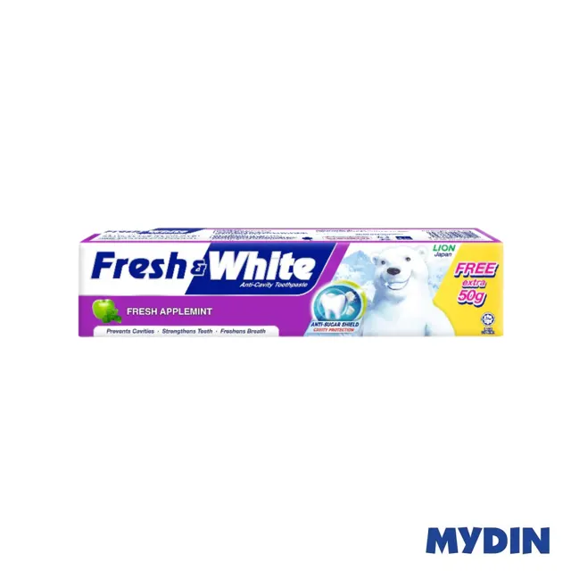 Fresh & White T/paste FOC, 225g, Applmnt