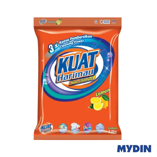 Kuat Harimau Deterg Pwd, 3.8kg, Lmn