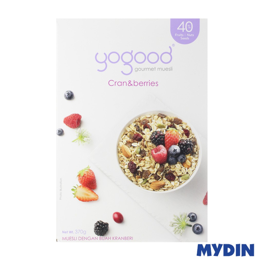 Yogood Cereal Gourmet Muesli, 370g, Crnbry