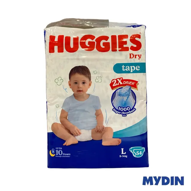 Huggies Dry Diapers Super Jumbo, L54