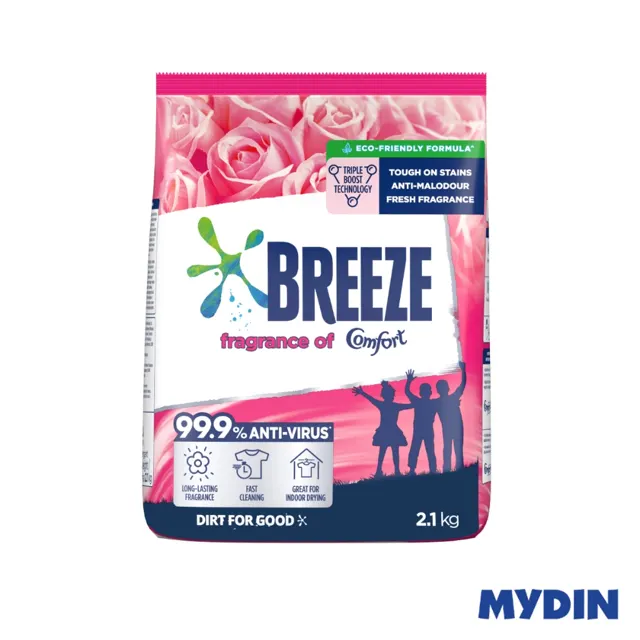 Breeze Deterg Pwd, 2kg, Frg Comft