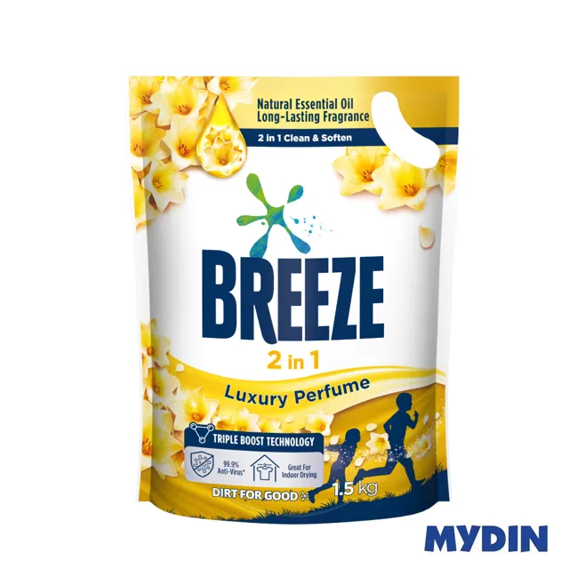 Breeze Deterg Liq Ref, 1.5kg, Lux/p