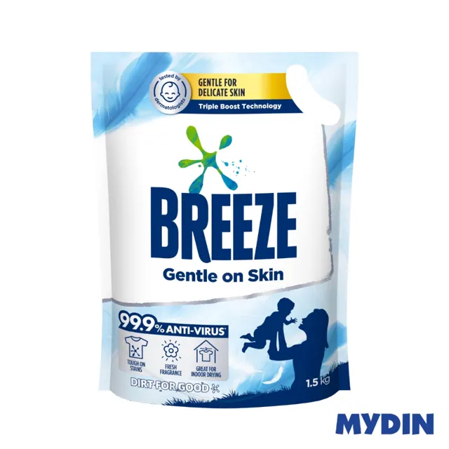 Breeze Deterg Liq Ref, 1.5kg, G/o/s