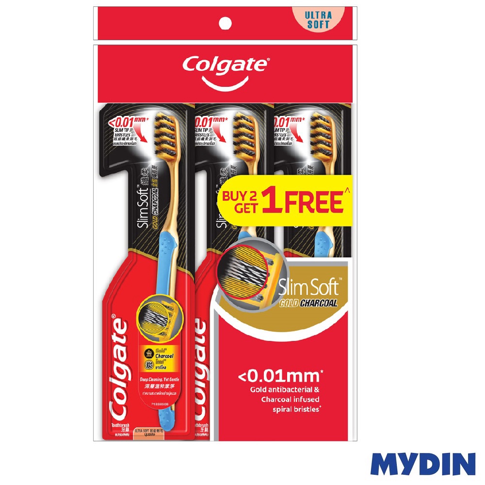 Colgate T/brush Slim Soft Gold Char 3S