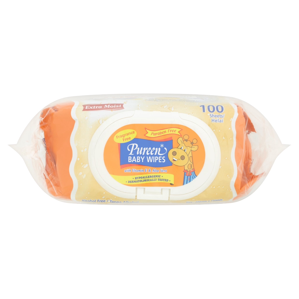 Pureen Baby Wipes 2×100s Fragrant Free
