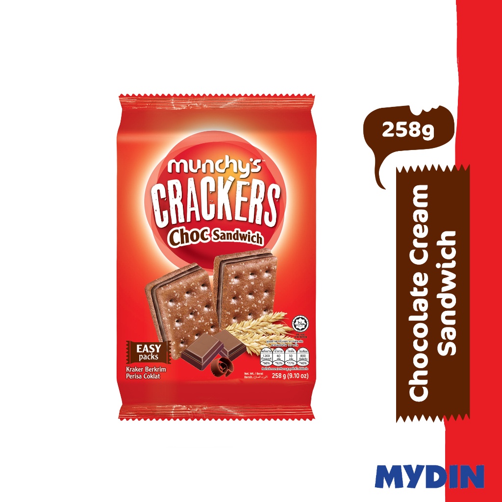 Munchys Choc Sandwich Cracker 258g