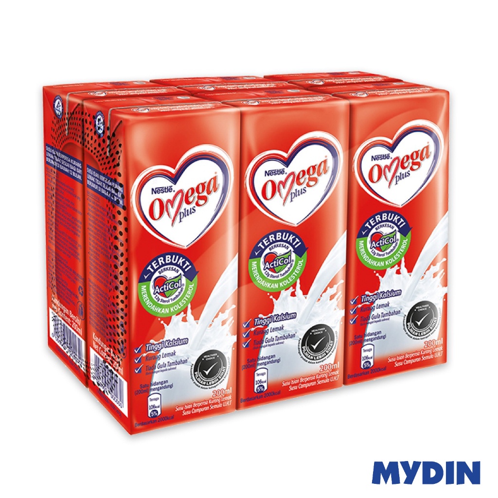 Nestle Omega Plus Atcl UHT 6×200ml