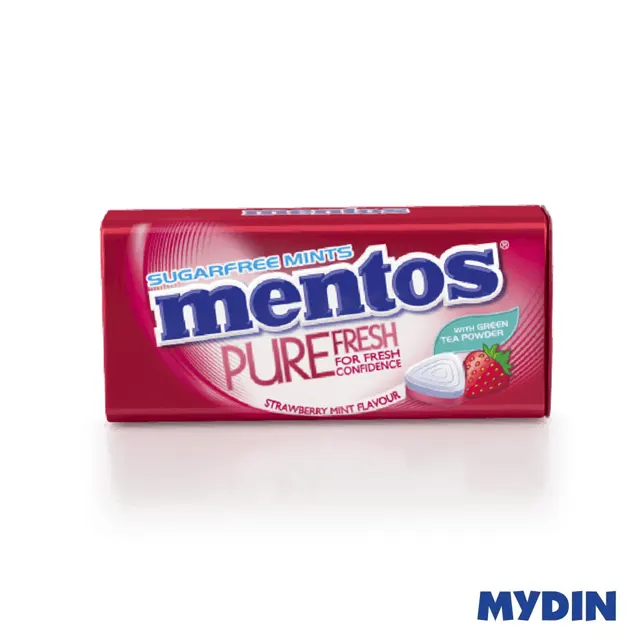 Mentos Pure Fresh Tin, 35g, Strwbrry