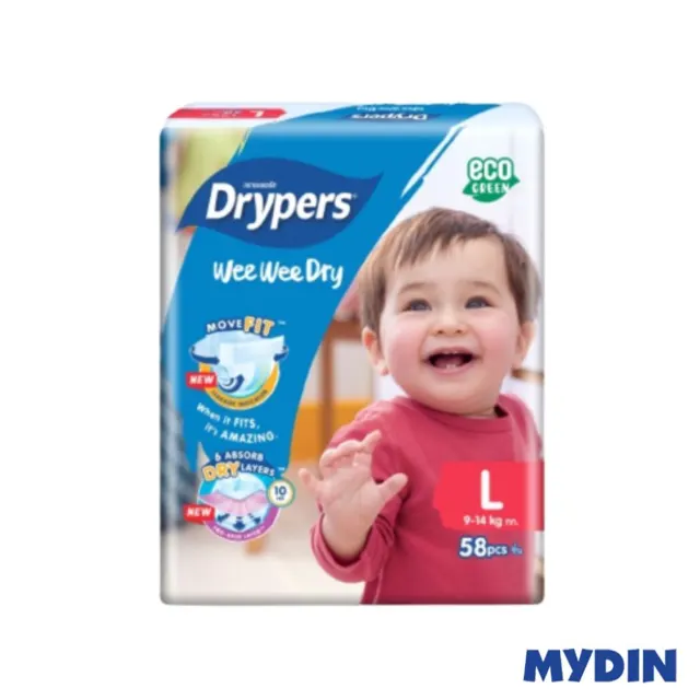 Drypers Wee Wee Dry Mega Pack, L58