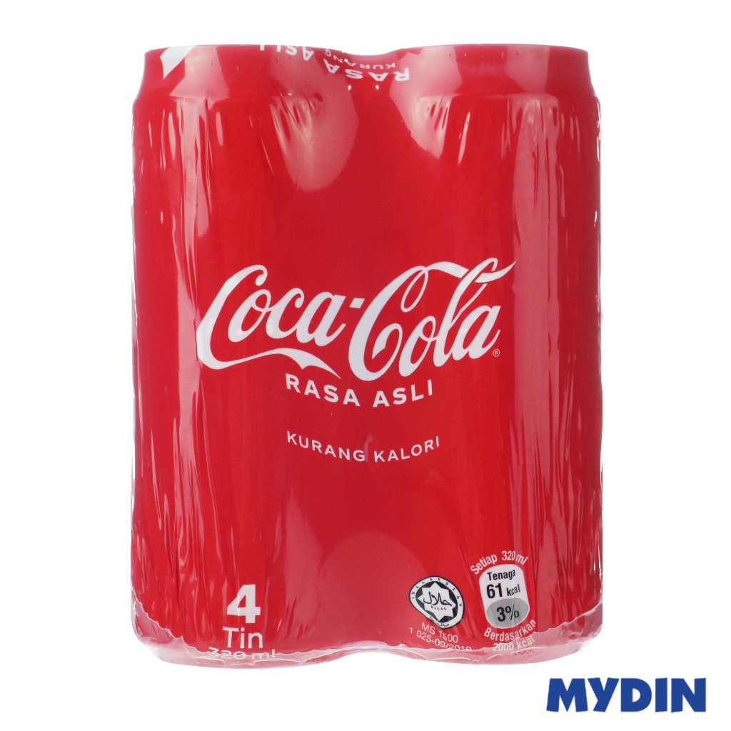 Coca Cola Carbonated Drink 4×320ml Regular