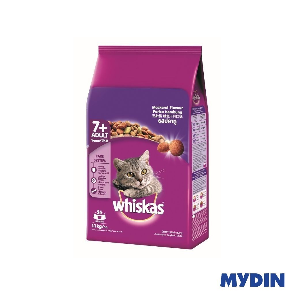 Whiskas Senior Mackerel Cat Food 1.1kg