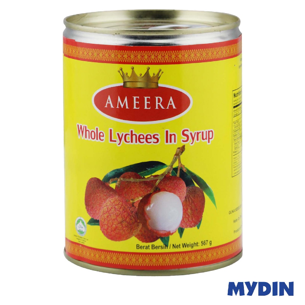Ameera Whole Lychees In Syrup 567g