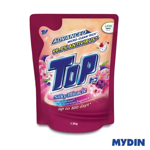 Top Silky Miracle Liquid Detergent Refill 1.5kg