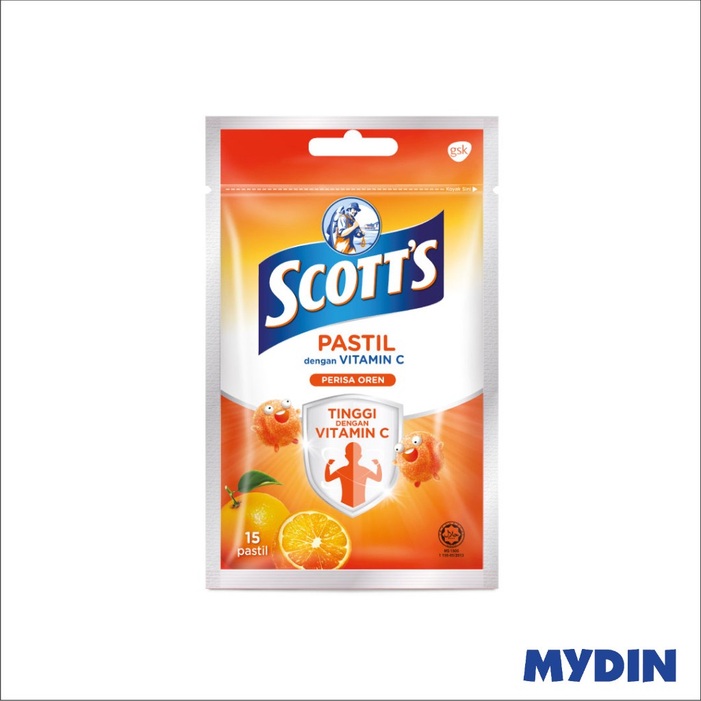 Scotts Vit C Pastill 15S Orange Zipper