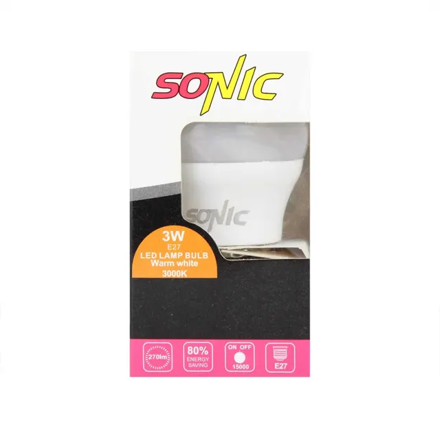 Sonic Bulb Led 3w, E27, W/wht