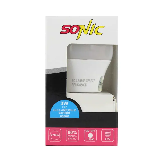 Sonic Bulb Led 3w, E27, Dylght