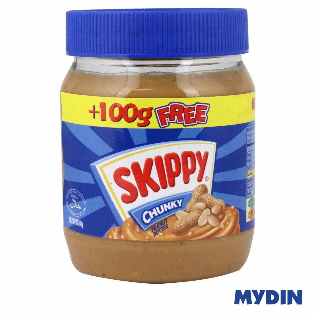Skippy P/nut Btr FOC 100g, 500g, Chncky